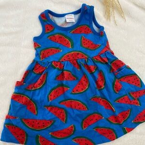 Sleeveless Watermelon Design Knee-Length Sundress